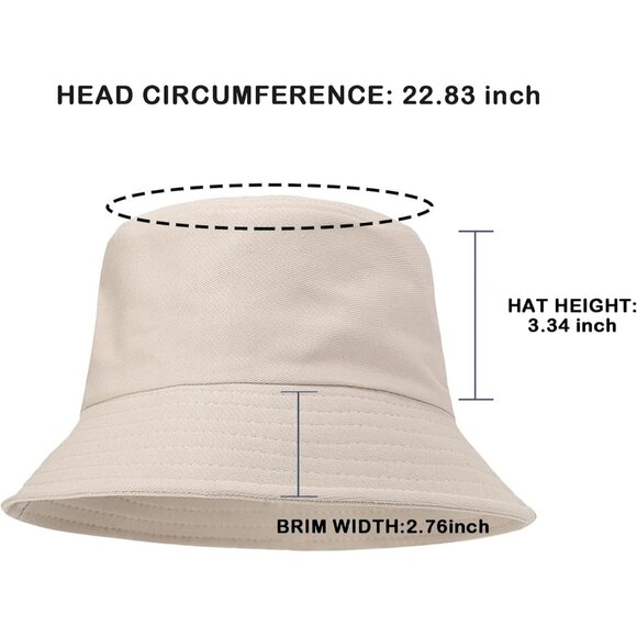 Unisex Cotton Bucket Hat Pack of 3 UV Sun Protection Foldable Casual Outdoor main image 6